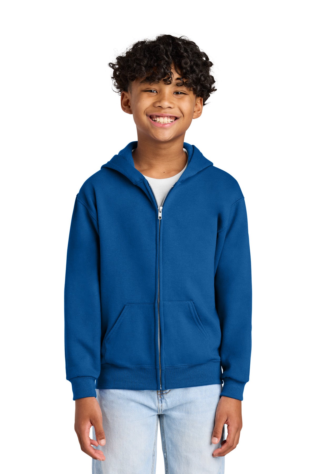 Jerzees® - Youth NuBlend® Full-Zip Hooded Sweatshirt. 993B