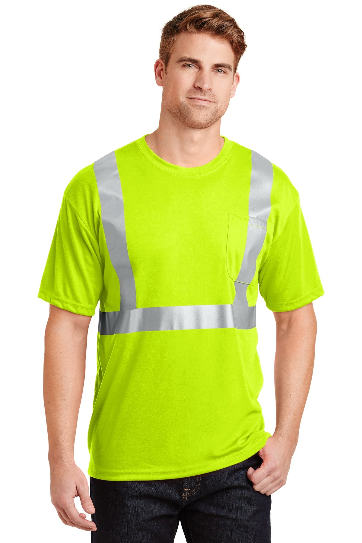 CornerStone® - ANSI 107 Class 2 Safety T-Shirt. CS401