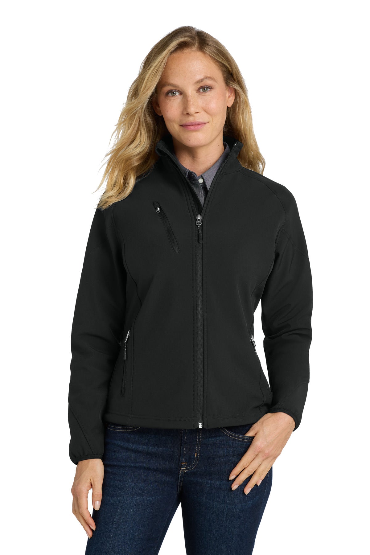 Port Authority® Women's Textured Soft Shell Jacket. L705 – SanMar