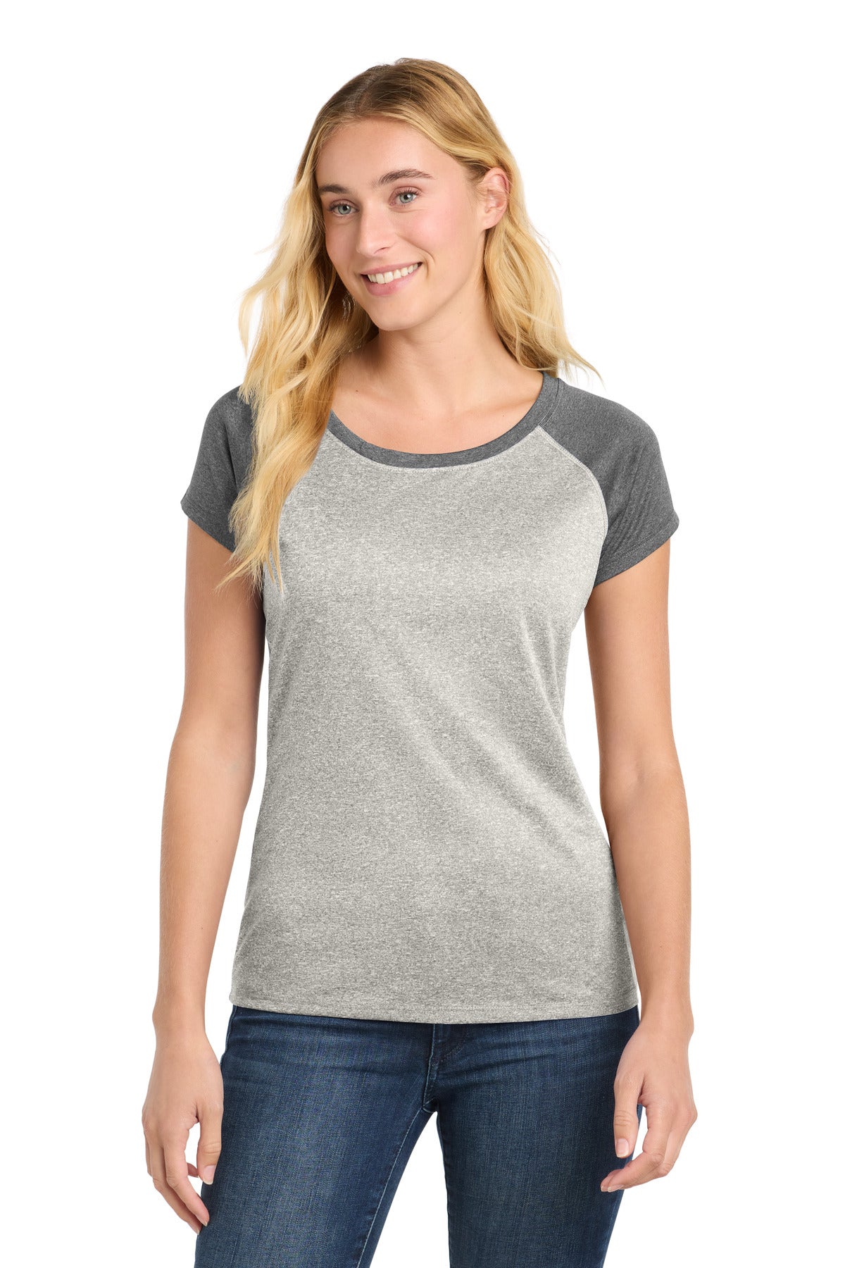 Sport-Tek ® Women's Heather-On-Heather Contender ™ Scoop Neck Tee. LST362