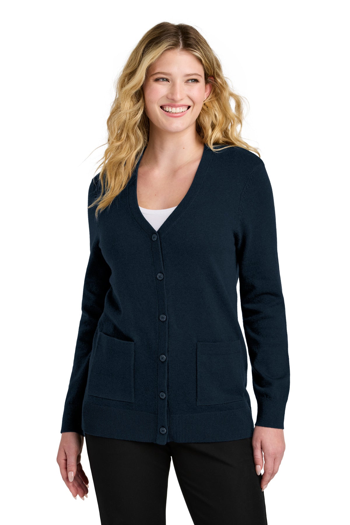 Port Authority® Women's Easy Care Button-Up Cardigan Sweater LSW4150