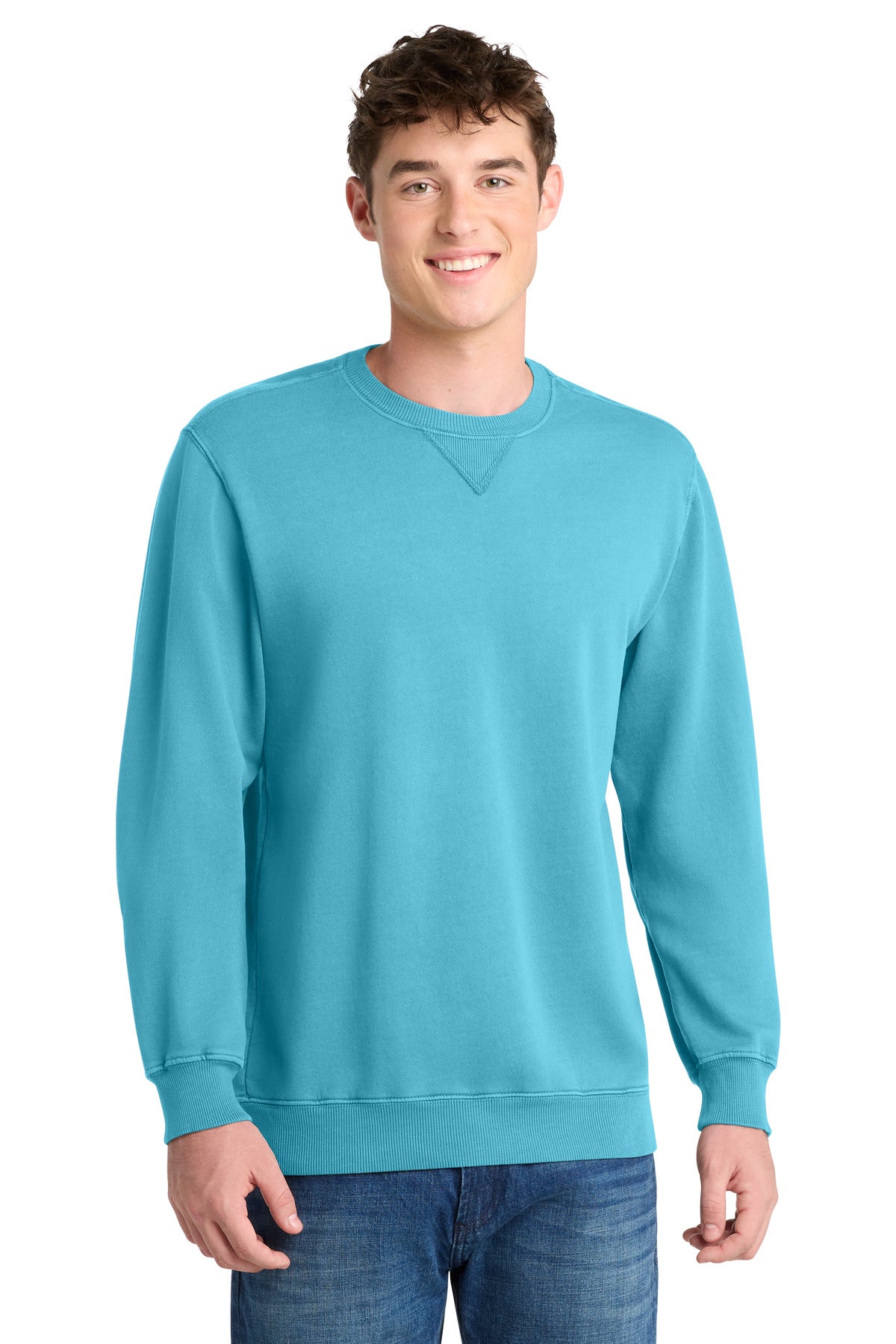 Port & Co™ Beach Wash® Garment-Dyed Crewneck Sweatshirt PC098