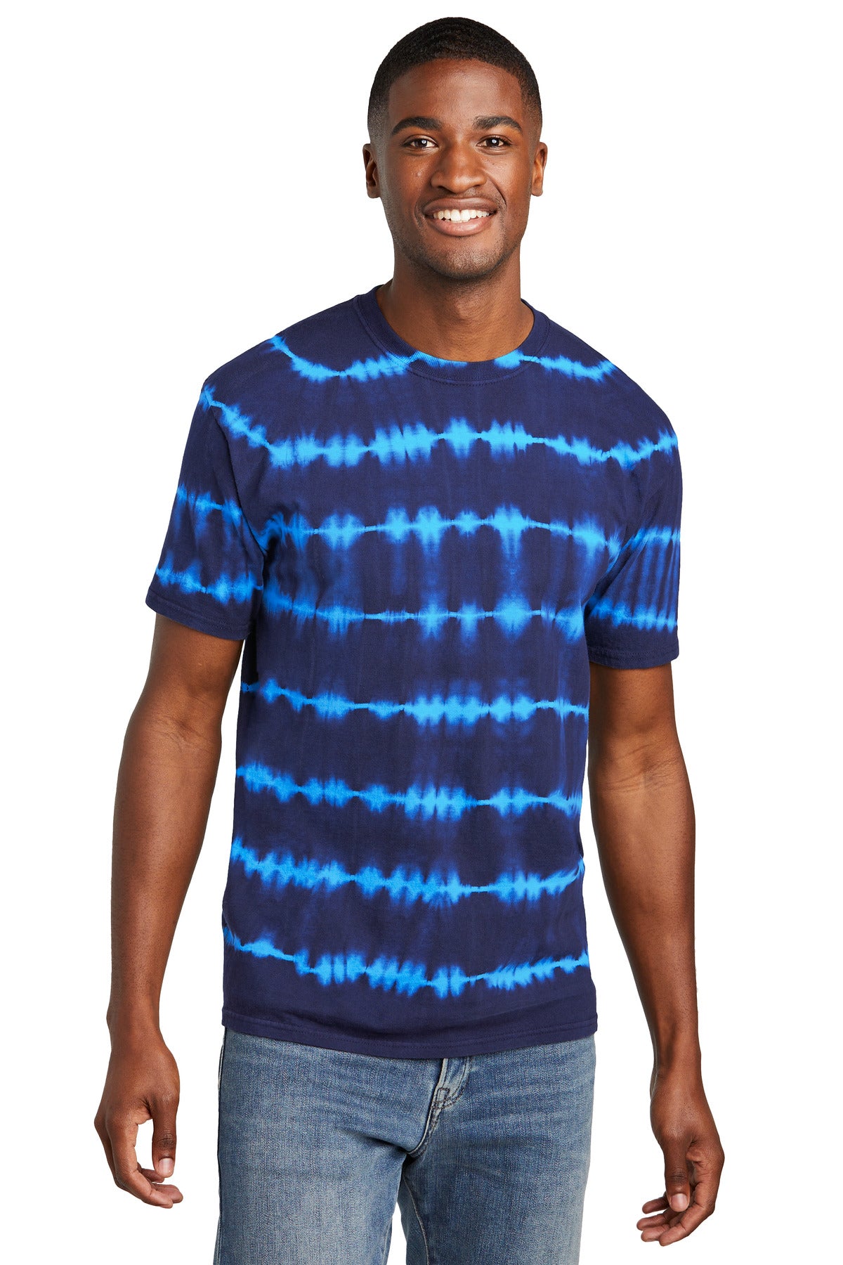 Port & Co™ Allover Stripe Tie-Dye Tee PC142