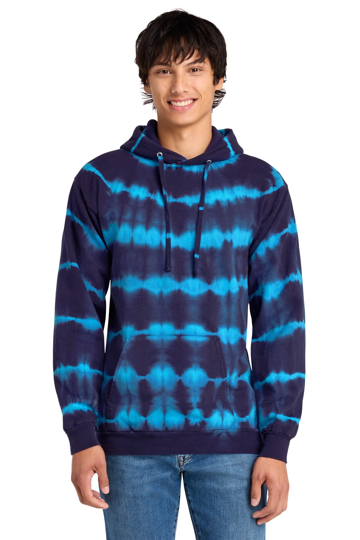 Port & Co® Allover Stripe Tie-Dye Fleece PC143