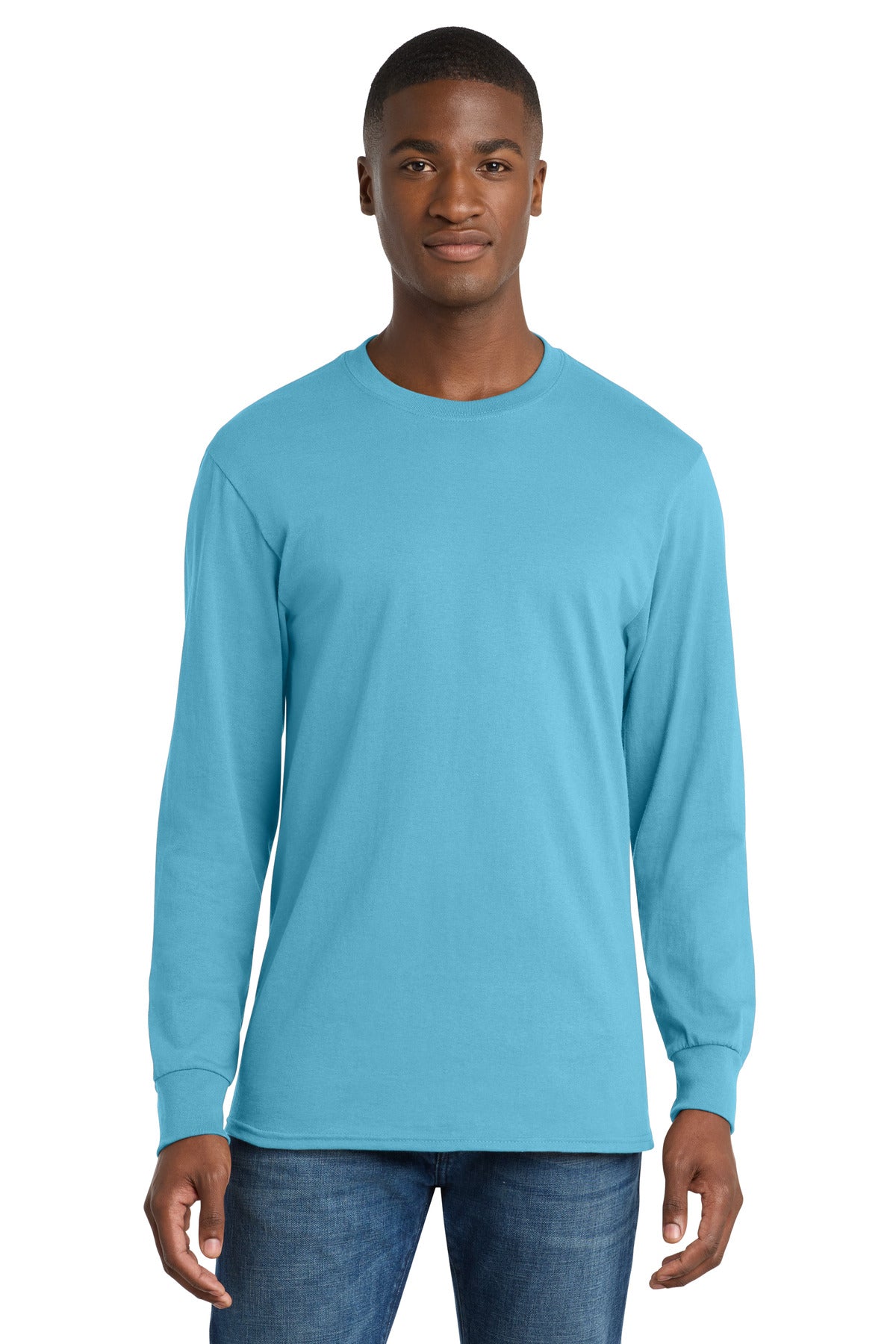 Port & Co™ Long Sleeve Core Cotton Tee. PC54LS – SanMar Sports