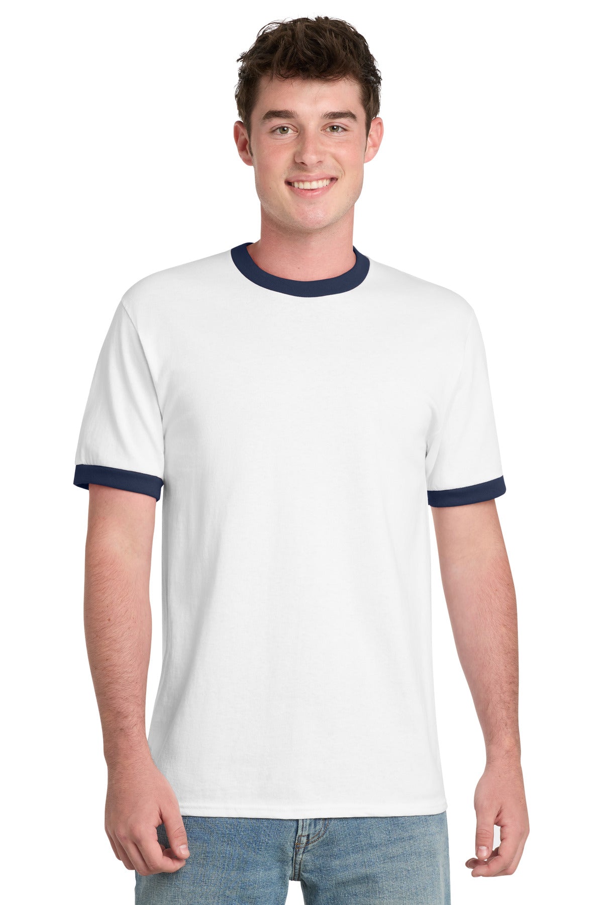 Port & Co® Core Cotton Ringer Tee. PC54R