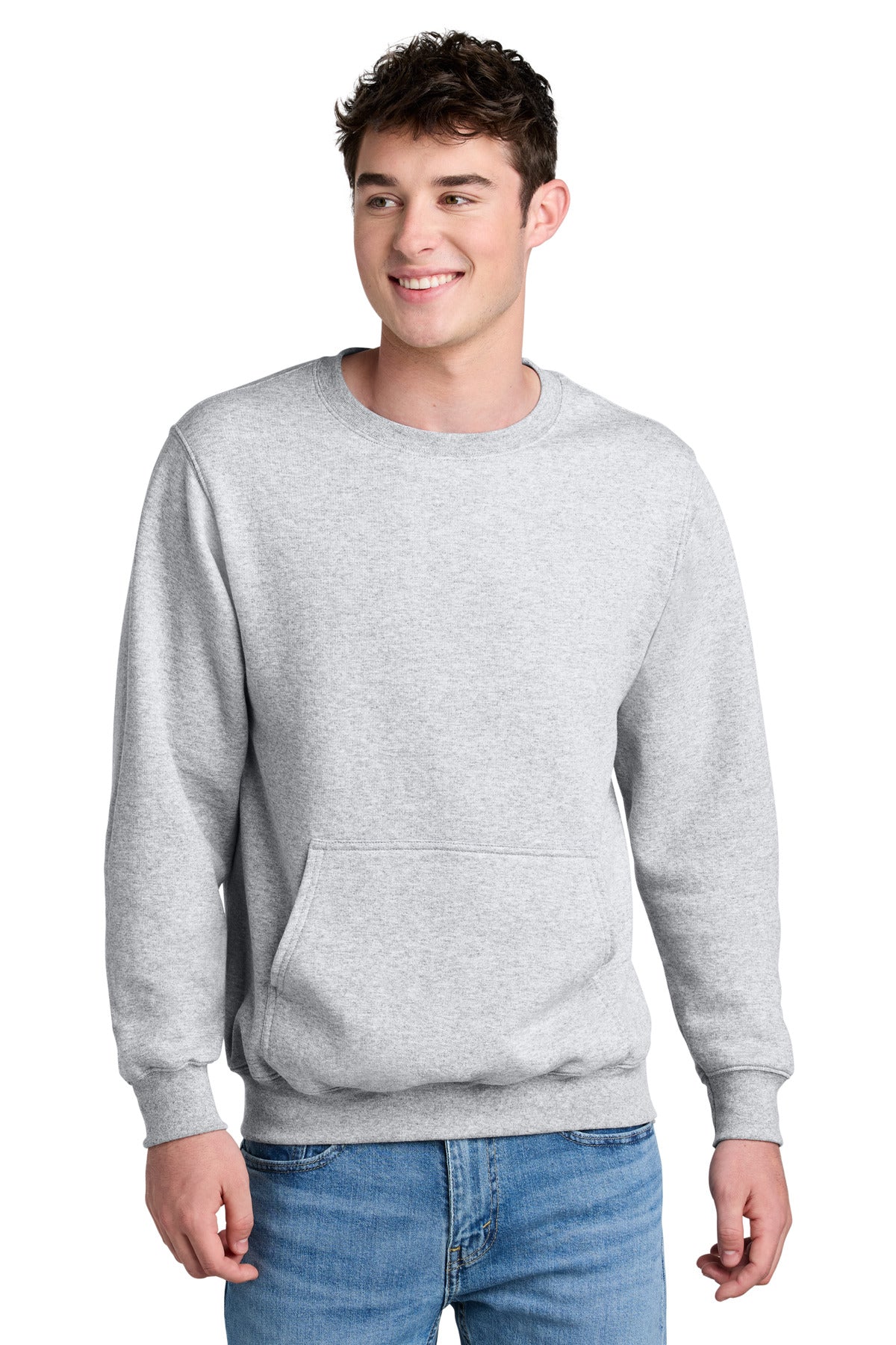 BRIEFING　POKETABLE WIND CREWNECK Port & Co™ Core Fleece Crewneck Pocket Sweatshirt PC78PKT – SanMar