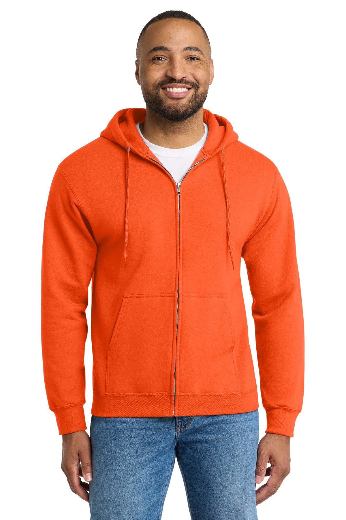Port & Co™ Essential Fleece Full-Zip Hooded Sweatshirt. PC90ZH