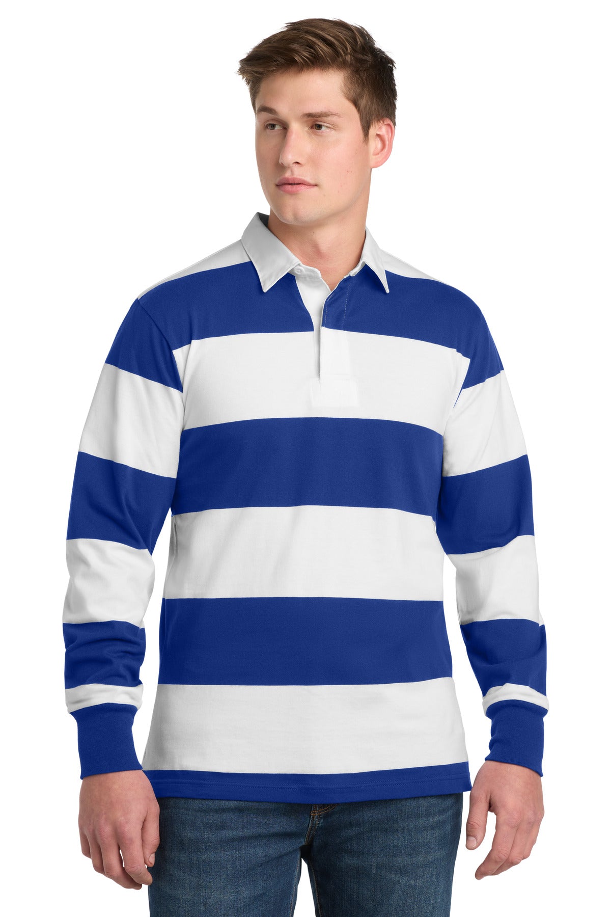 Sport-Tek® Classic Long Sleeve Rugby Polo. ST301