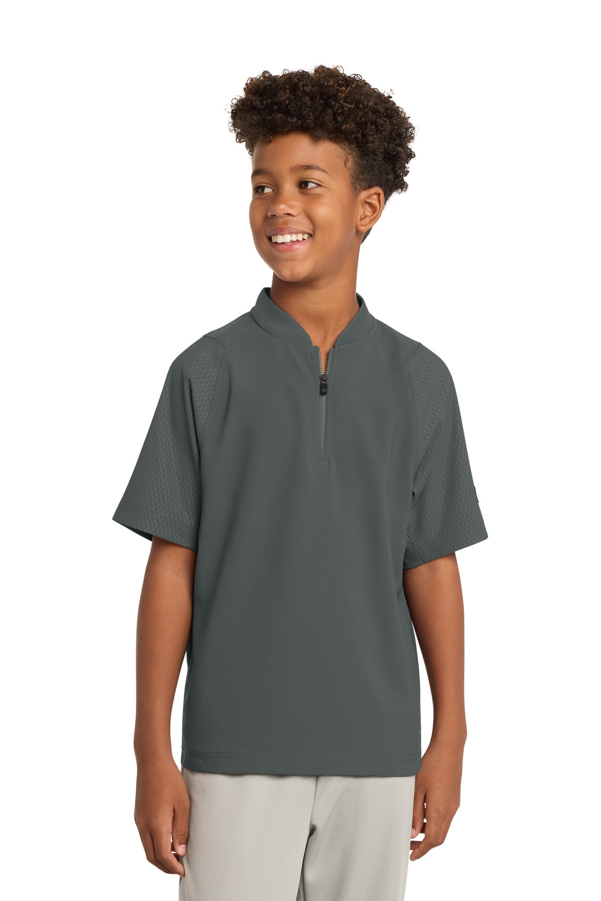 New Era ® Youth Cage Short Sleeve 1/4-Zip Jacket. YNEA600