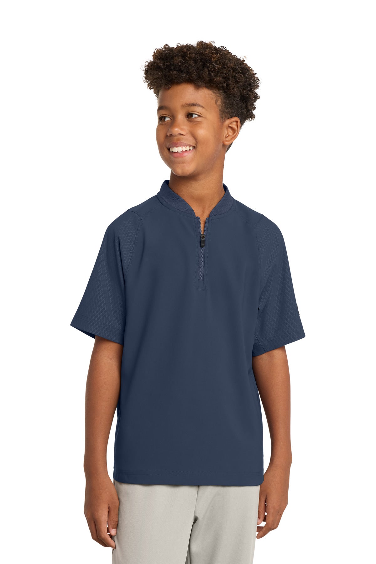 New Era ® Youth Cage Short Sleeve 1/4-Zip Jacket. YNEA600