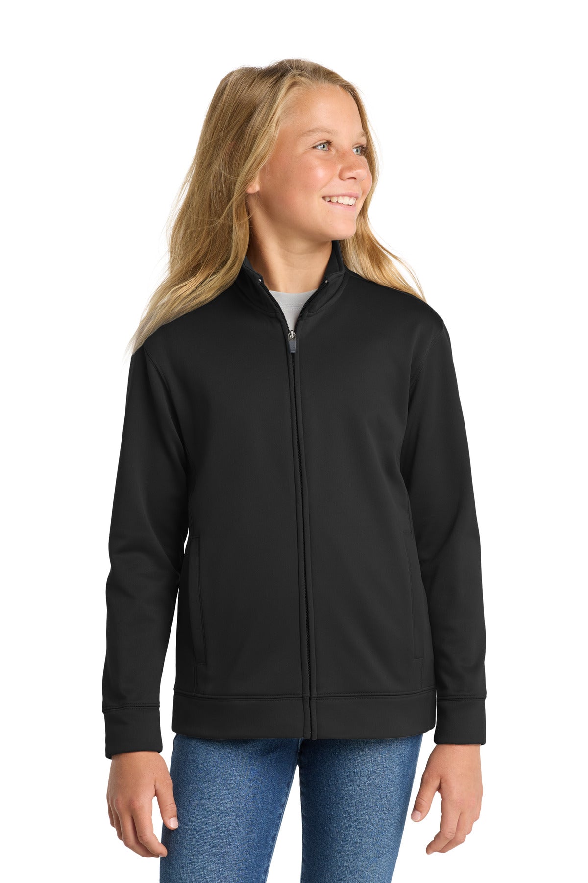 Sport-Tek® Youth Sport-Wick® Fleece Full-Zip Jacket. YST241