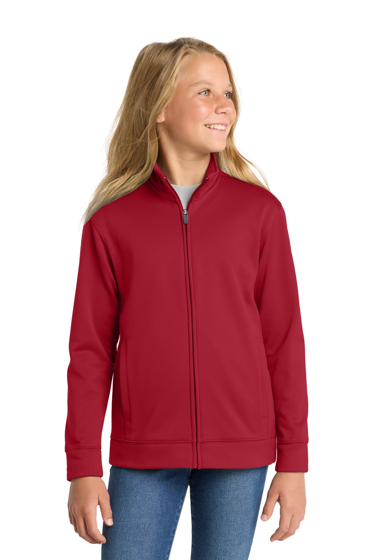 Sport-Tek® Youth Sport-Wick® Fleece Full-Zip Jacket.  YST241
