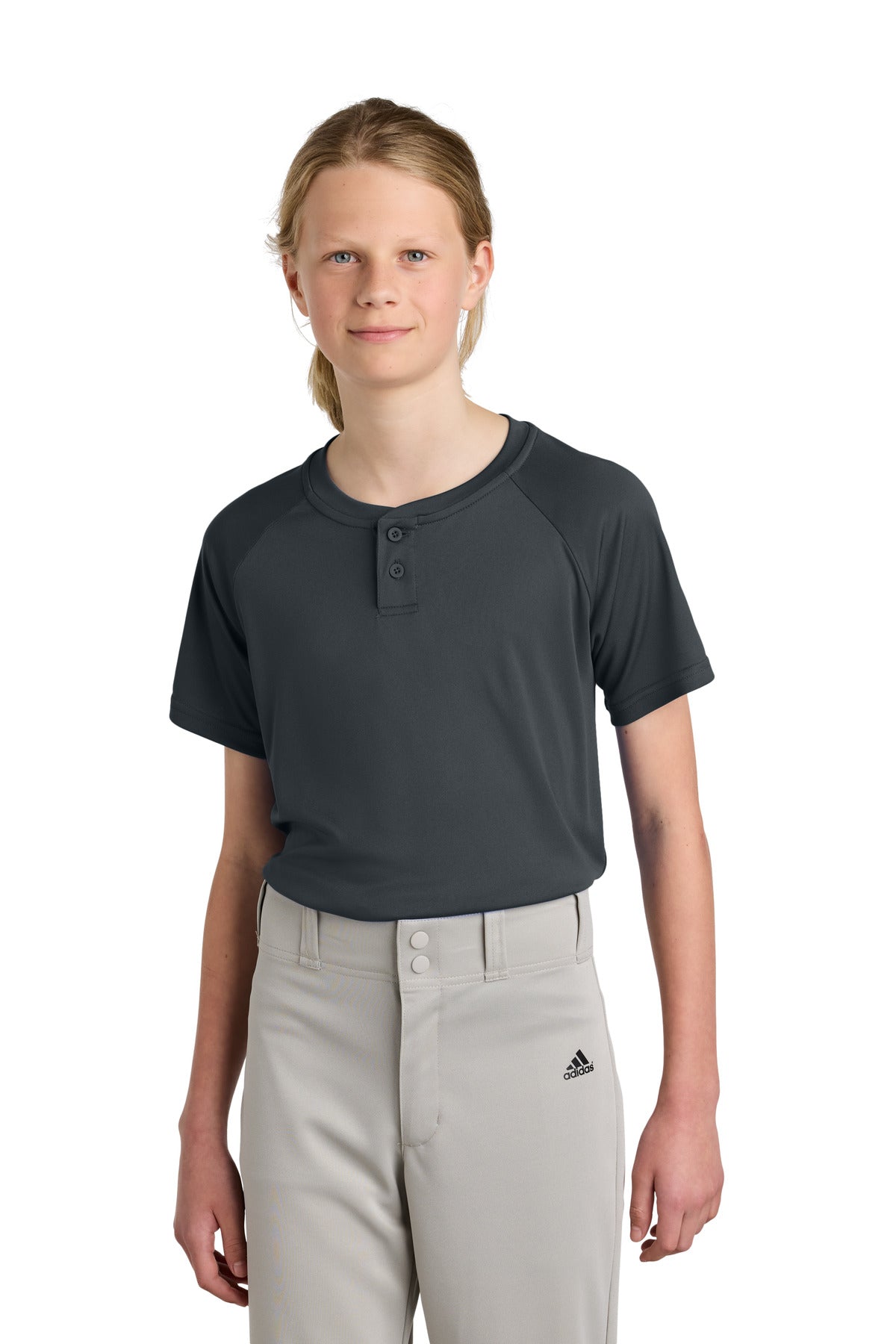 Sport-Tek® Youth PosiCharge® Competitor™ 2-Button Henley YST359