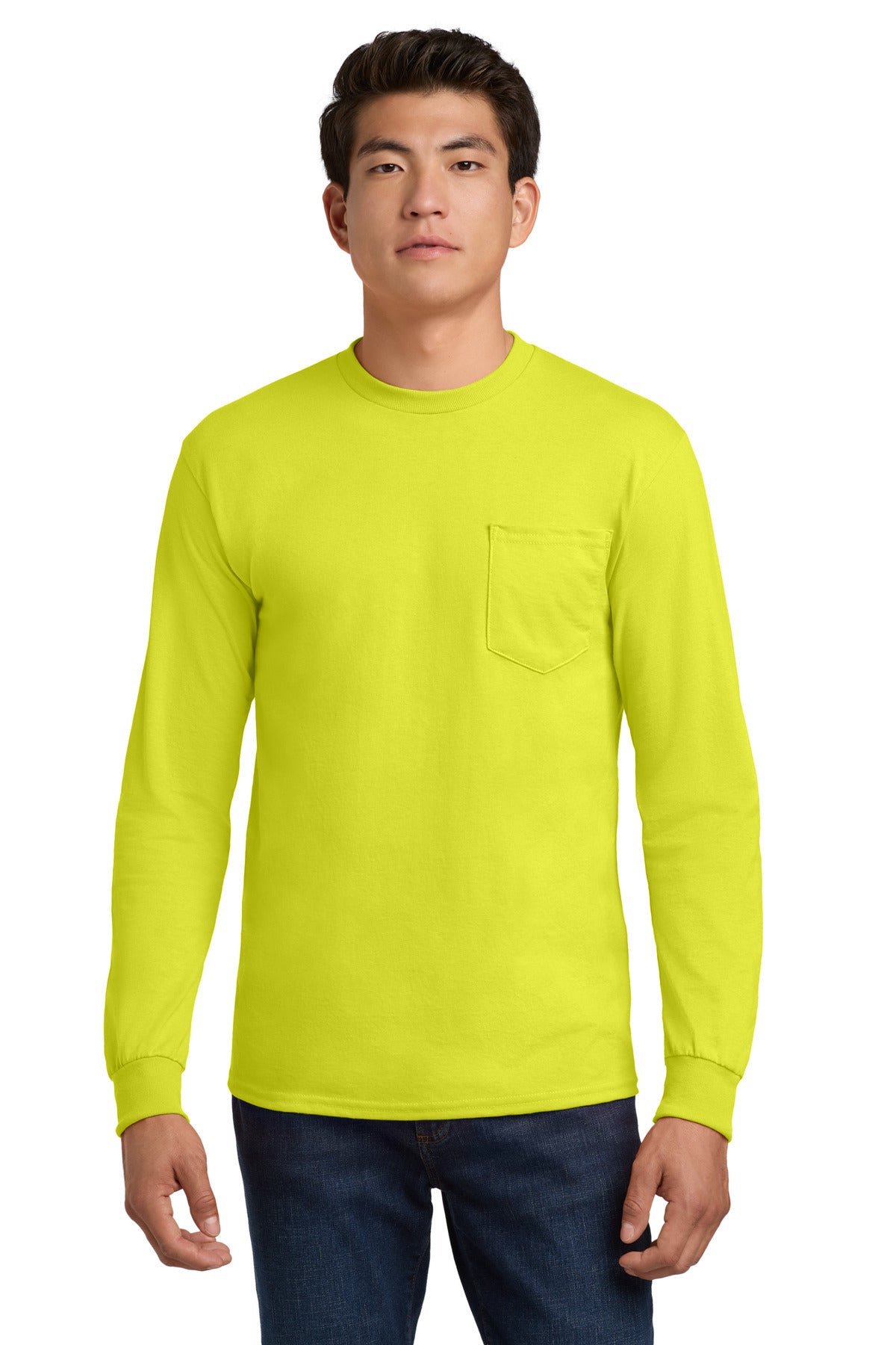 Gildan® - Ultra Cotton® 100% US Cotton Long Sleeve T-Shirt with Pocket.  2410