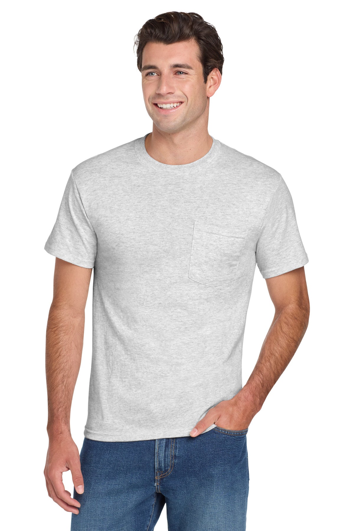 Jerzees® -  Dri-Power® 50/50 Cotton/Poly Pocket T-Shirt.  29MP