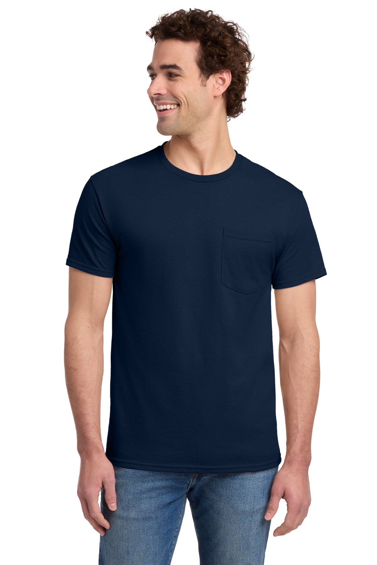 Jerzees® -  Dri-Power® 50/50 Cotton/Poly Pocket T-Shirt.  29MP