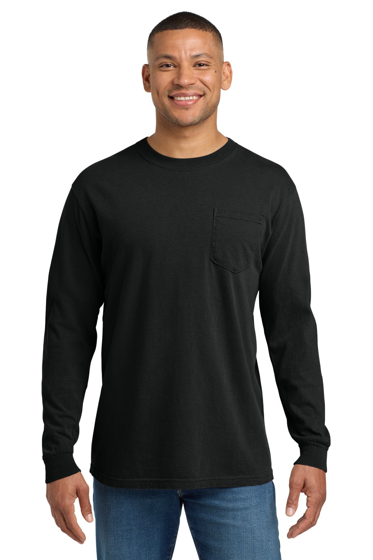 COMFORT COLORS ® Heavyweight Ring Spun Long Sleeve Pocket Tee. 4410
