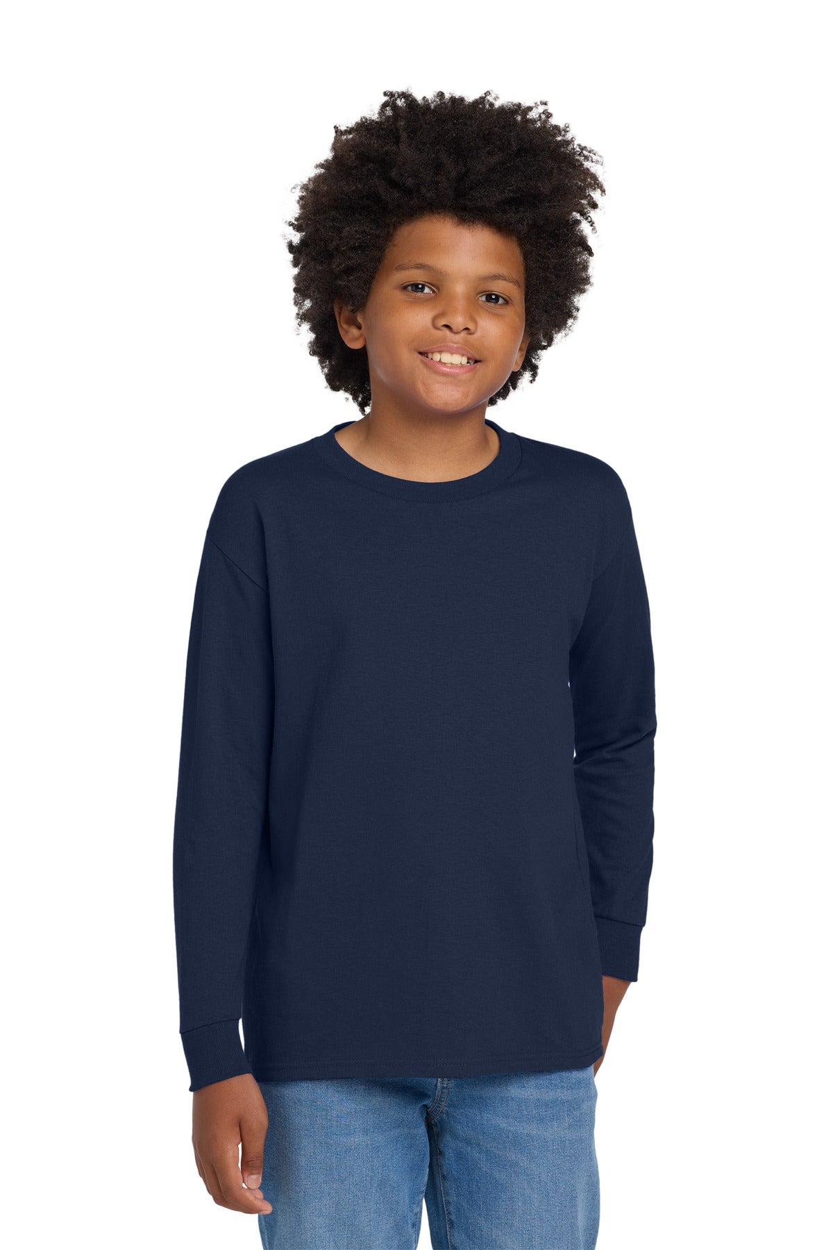 Gildan® Youth Heavy Cotton™ 100% Cotton Long Sleeve T-Shirt. 5400B
