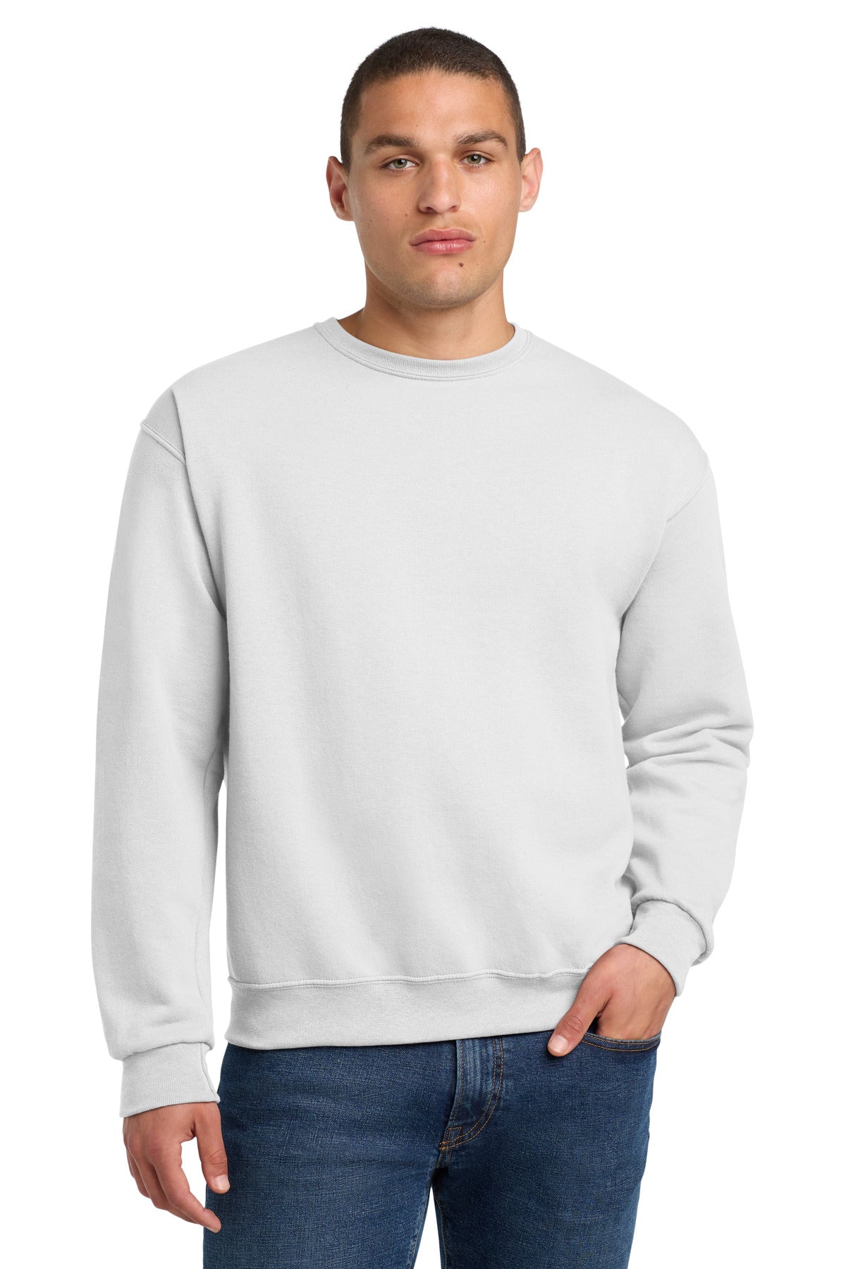 Felpa A Girocollo Jerzees NuBlend, Adulto, 50% Cotone 50% Poliestere, Vestibilità Classica, Modello 562M