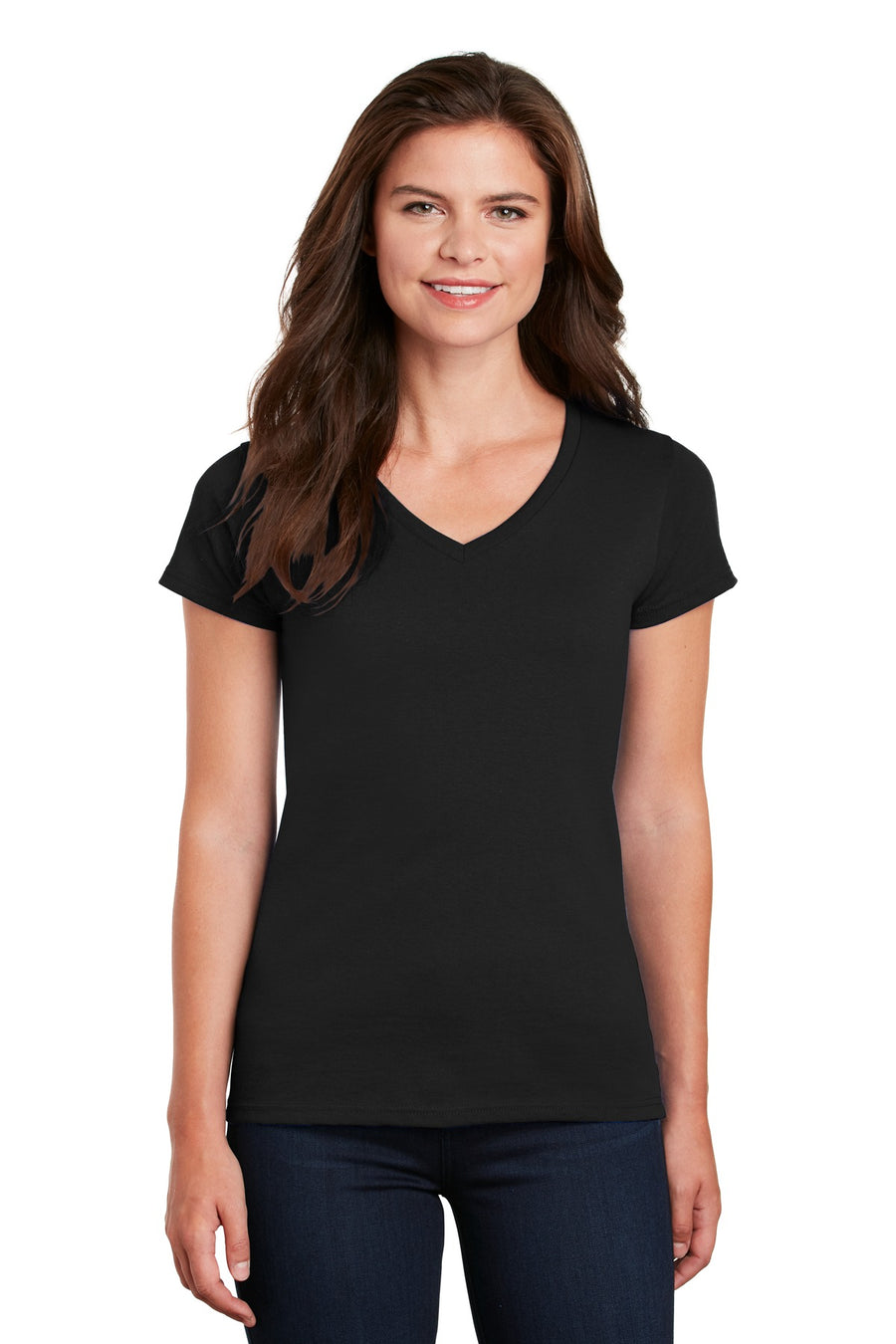 Gildan® Women's Heavy Cotton® 100% Cotton V-Neck T-Shirt. 5V00L