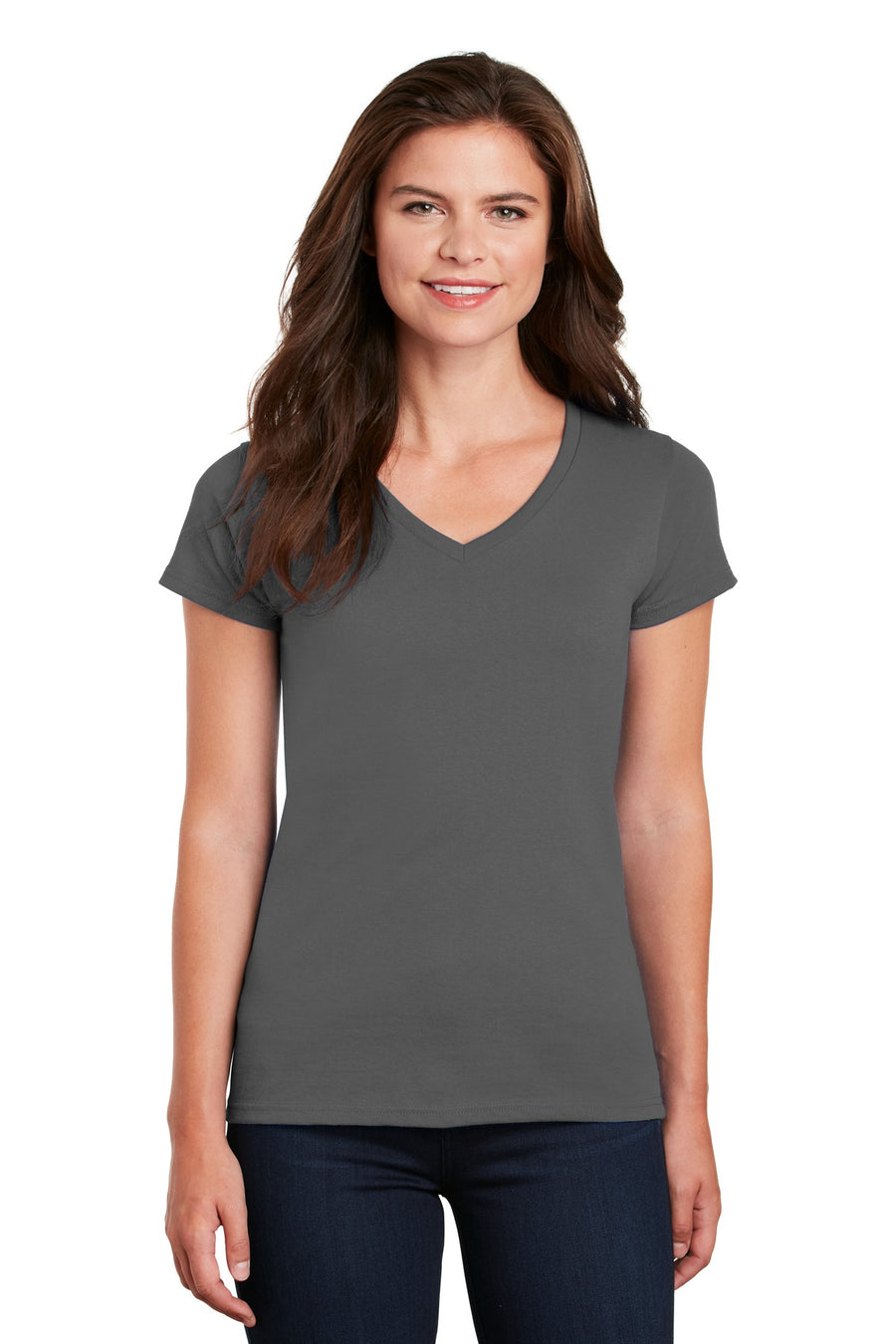 Gildan® Women's Heavy Cotton® 100% Cotton V-Neck T-Shirt. 5V00L