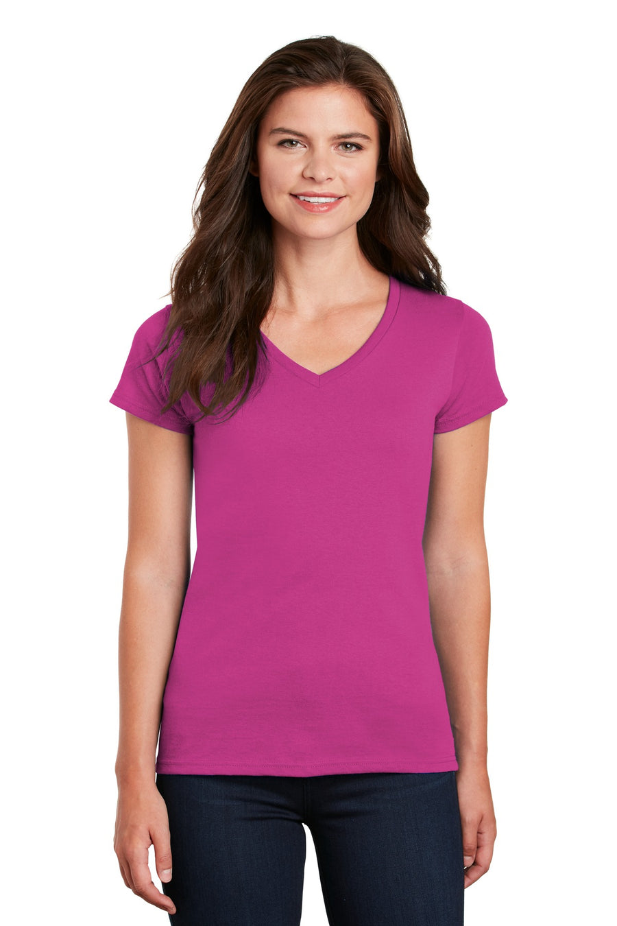 Gildan® Women's Heavy Cotton® 100% Cotton V-Neck T-Shirt. 5V00L