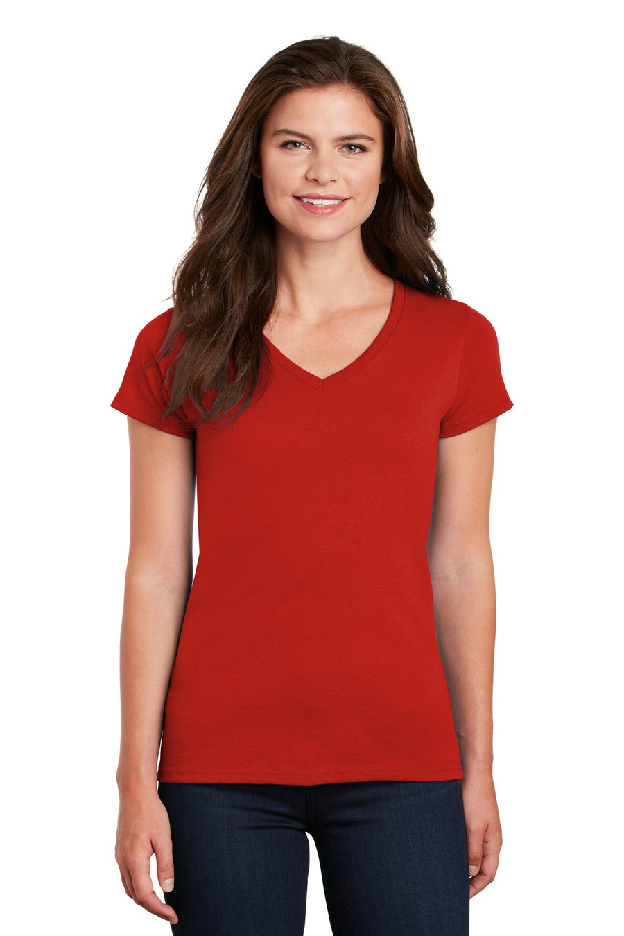 Gildan® Women's Heavy Cotton® 100% Cotton V-Neck T-Shirt. 5V00L