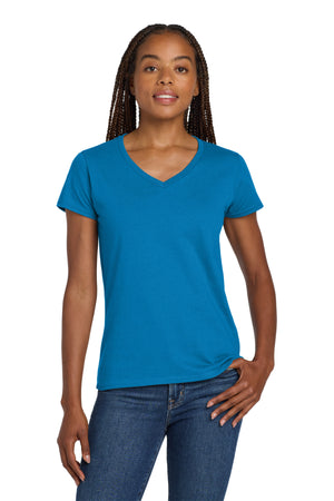 Gildan® Women's Heavy Cotton® 100% Cotton V-Neck T-Shirt. 5V00L
