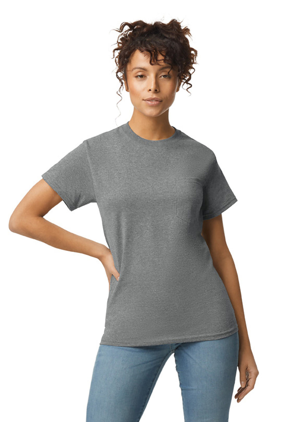 Gildan - DryBlend 50 Cotton/50 Poly Pocket T-Shirt. 8300