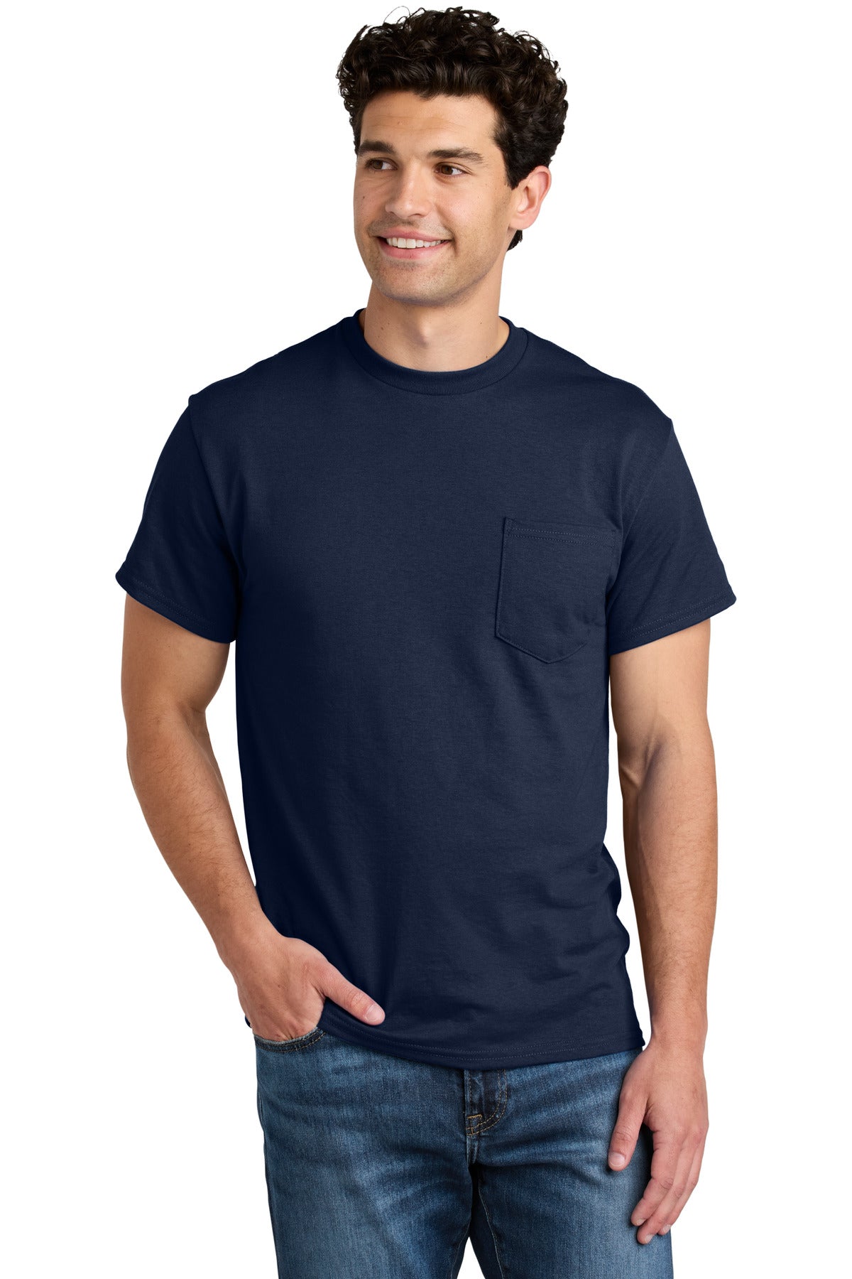 Gildan® - DryBlend® 50 Cotton/50 Poly Pocket T-Shirt. 8300