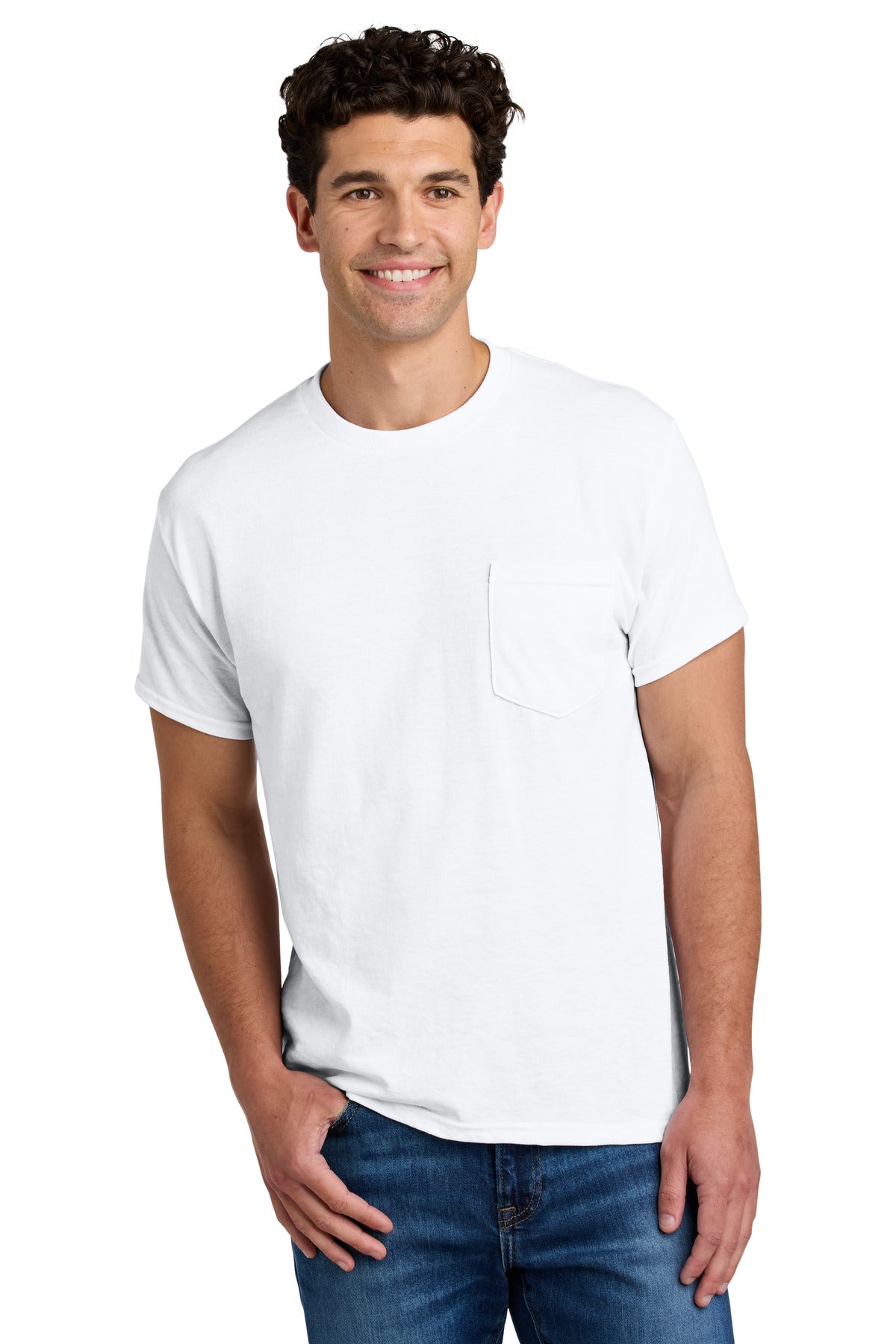 Gildan® - DryBlend® 50 Cotton/50 Poly Pocket T-Shirt. 8300