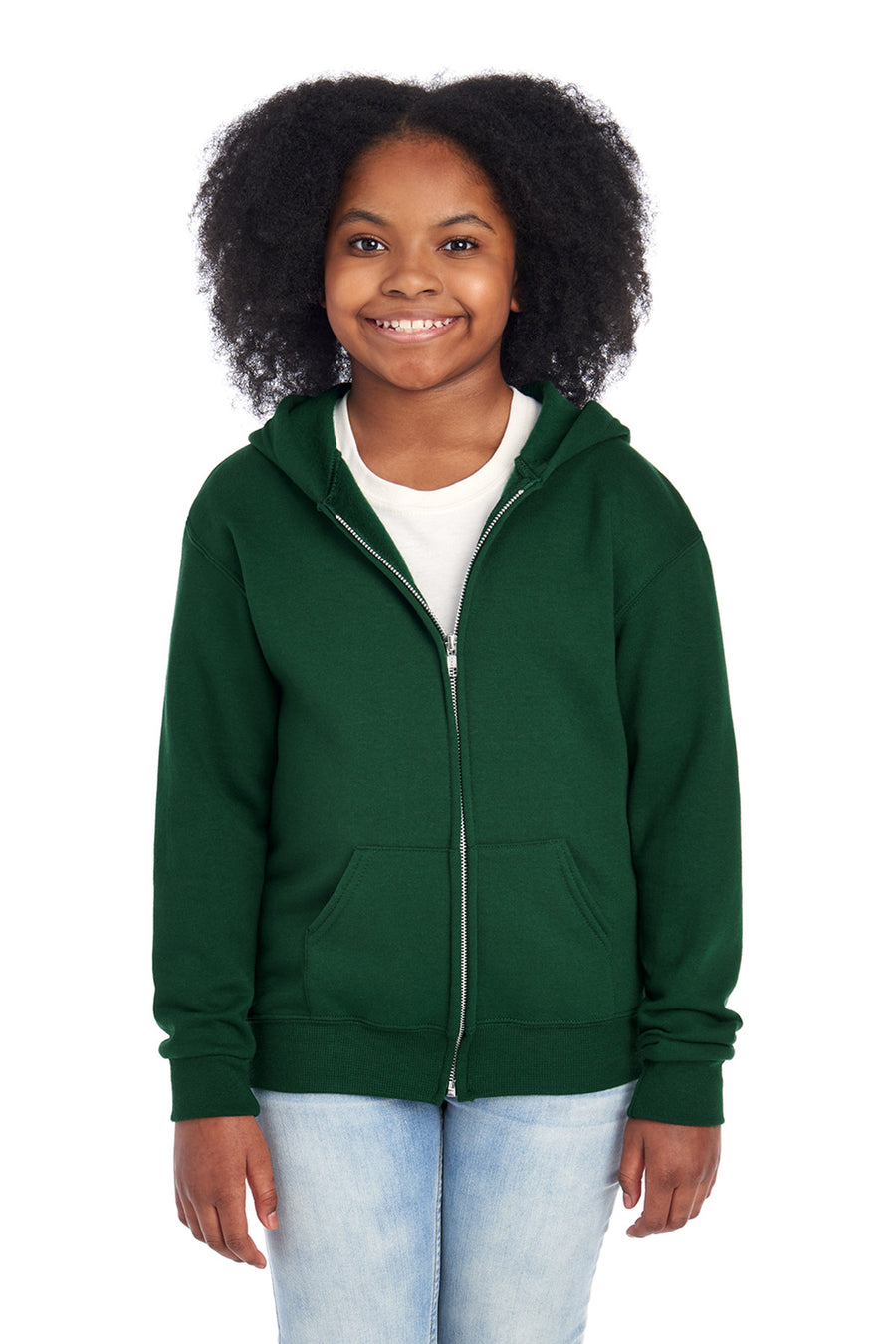 Jerzees® - Youth NuBlend® Full-Zip Hooded Sweatshirt.  993B