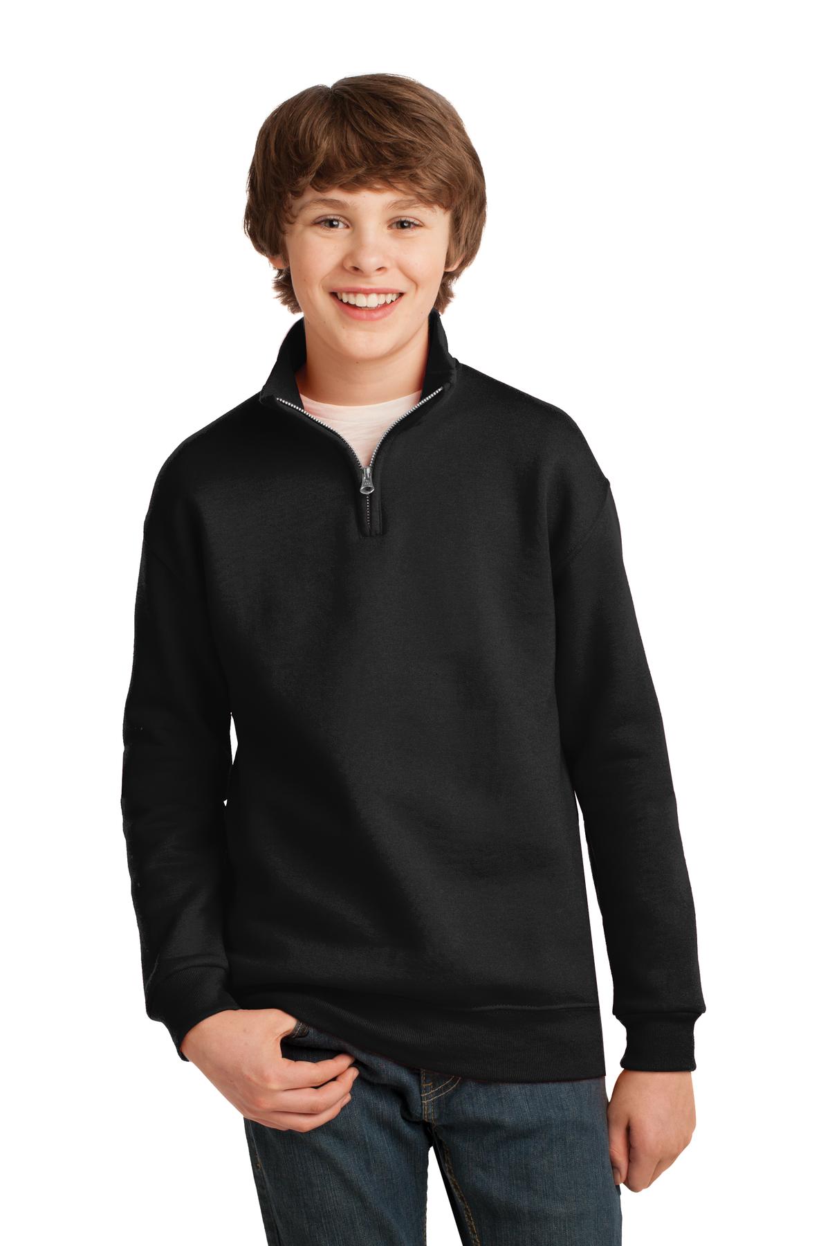 DISCONTINUED Jerzees® Youth NuBlend® 1/4-Zip Cadet Collar Sweatshirt 995Y