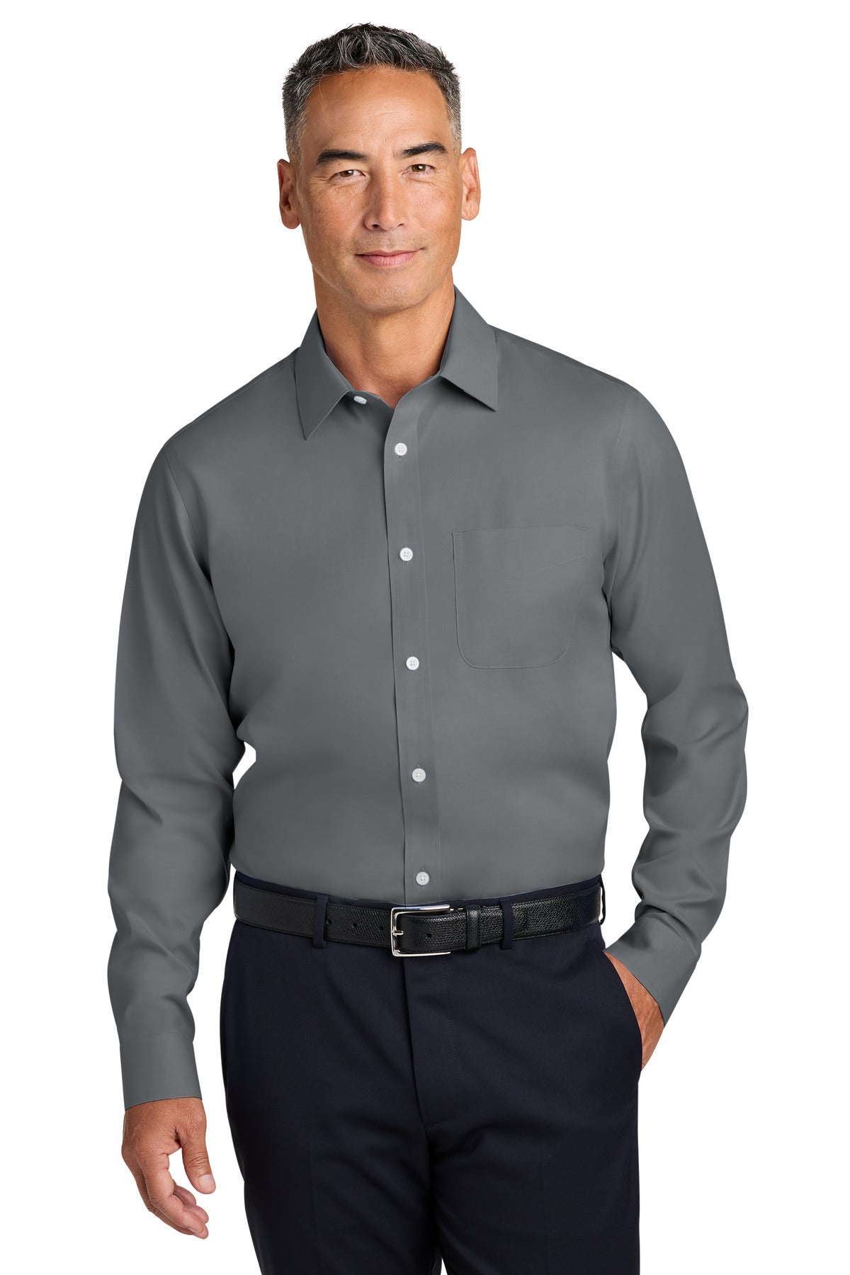 Brooks Brothers® Wrinkle-Free Stretch Pinpoint Spread Collar Shirt BB18012