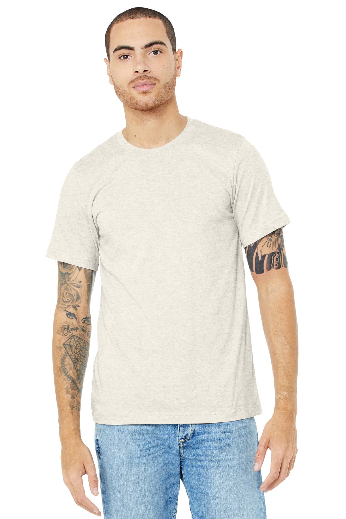 BELLA+CANVAS ® Unisex Heather CVC Short Sleeve Tee. BC3001CVC