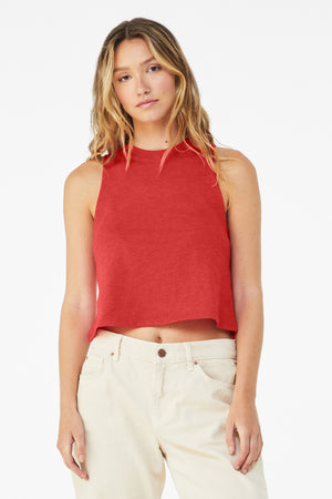 BELLA+CANVAS  Women's Racerback Cropped Tank. BC6682