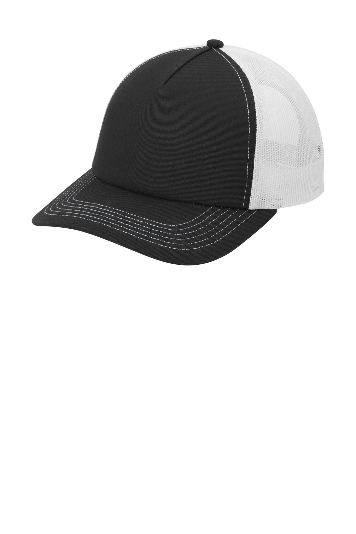 DISCONTINUED Port Authority® Low-Profile Snapback 5-Panel Trucker Cap C115LP