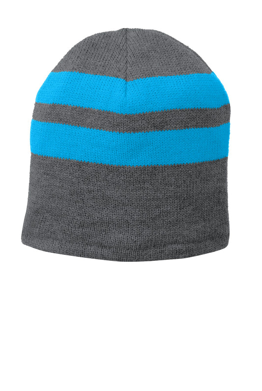 Port Authority® Fleece-Lined Striped Beanie Cap. C922