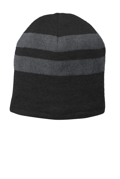 Port Authority® Fleece-Lined Striped Beanie Cap. C922