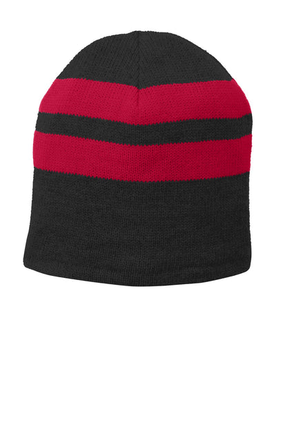 Port Authority® Fleece-Lined Striped Beanie Cap. C922