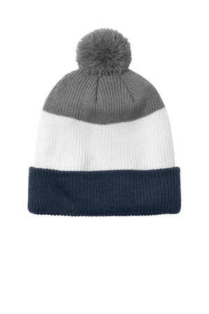 Port Authority® Cozy Striped Pom Beanie C979