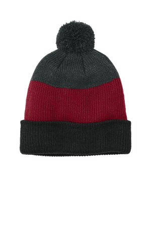 Port Authority® Cozy Striped Pom Beanie C979