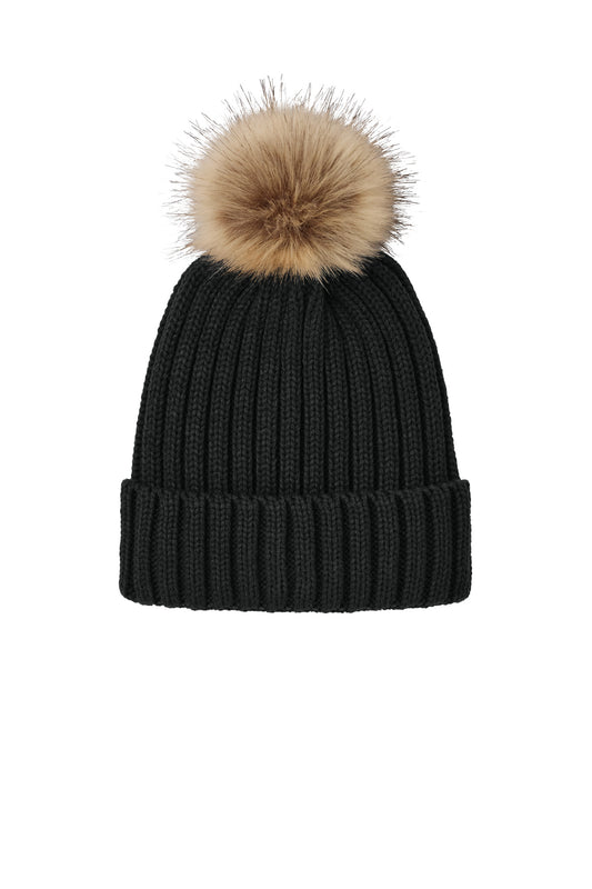 Port Authority® Faux Fur Pom Beanie C990