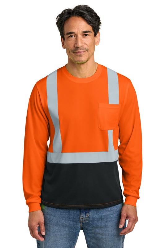 CornerStone® ANSI 107 Class 2 Long Sleeve Mesh Blocked Tee CS207