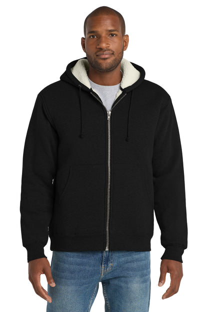 CornerStone® Heavyweight Sherpa-Lined Hooded Fleece Jacket. CS625