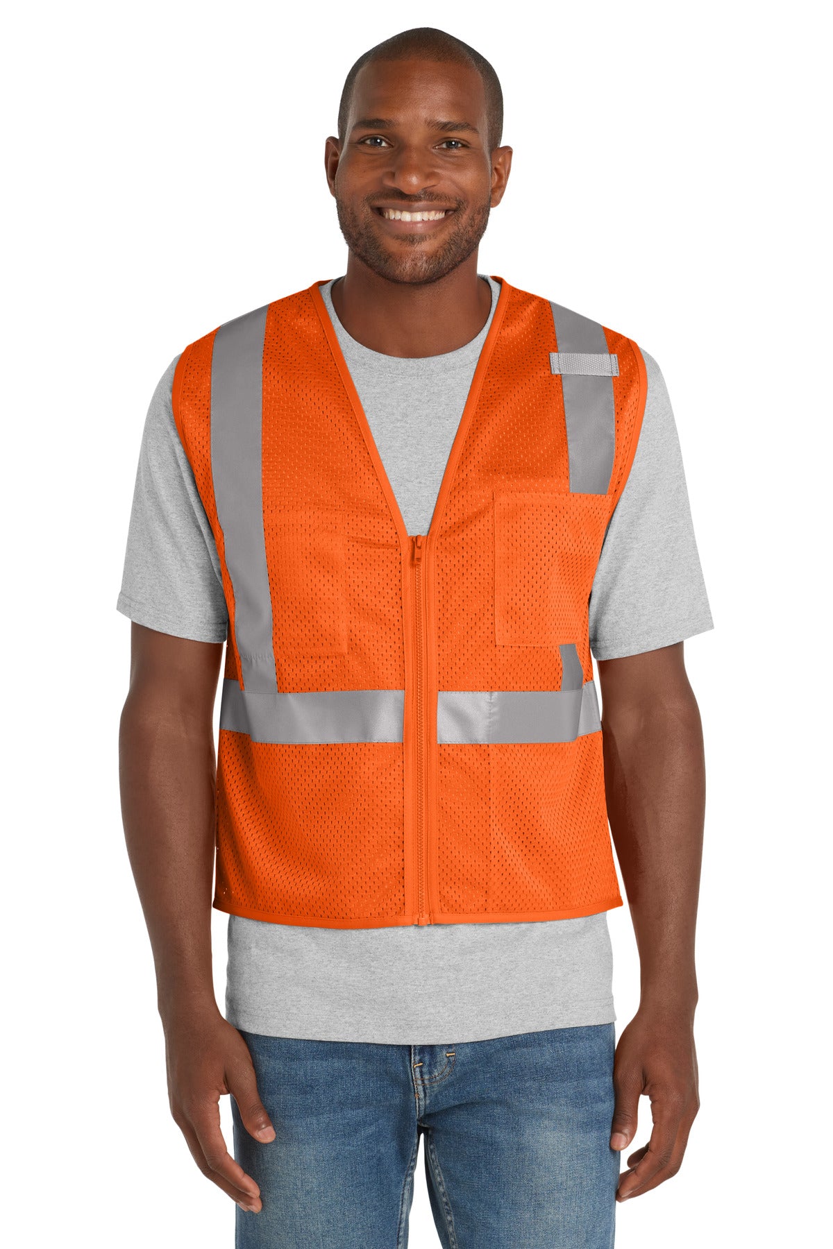 CornerStone ® ANSI 107 Class 2 Mesh Zippered Vest. CSV102