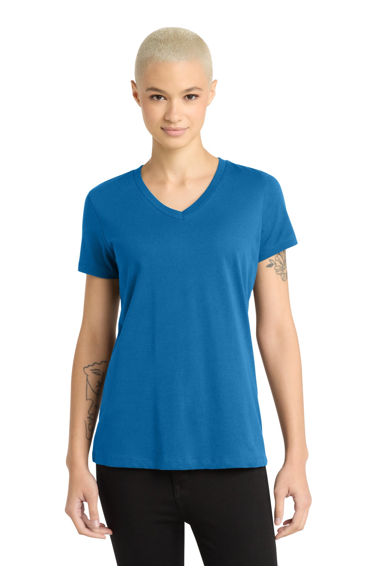 District® - Women's Perfect Weight® V-Neck Tee. DM1170L