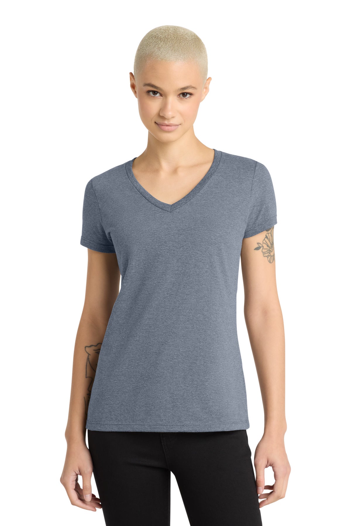 District® - Women's Perfect Weight® V-Neck Tee. DM1170L