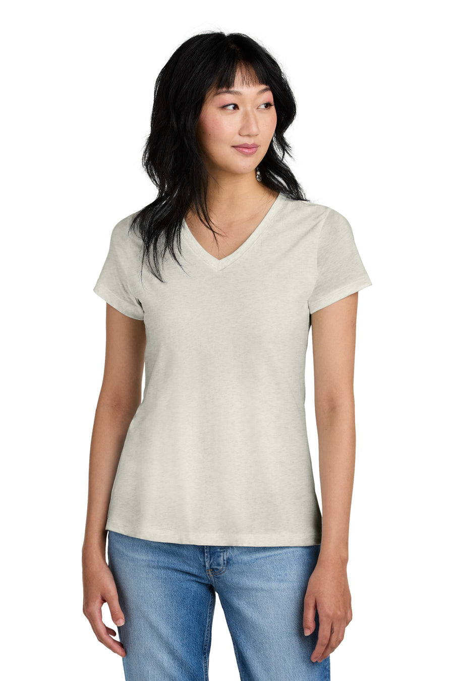 District® - Women's Perfect Weight® V-Neck Tee. DM1170L